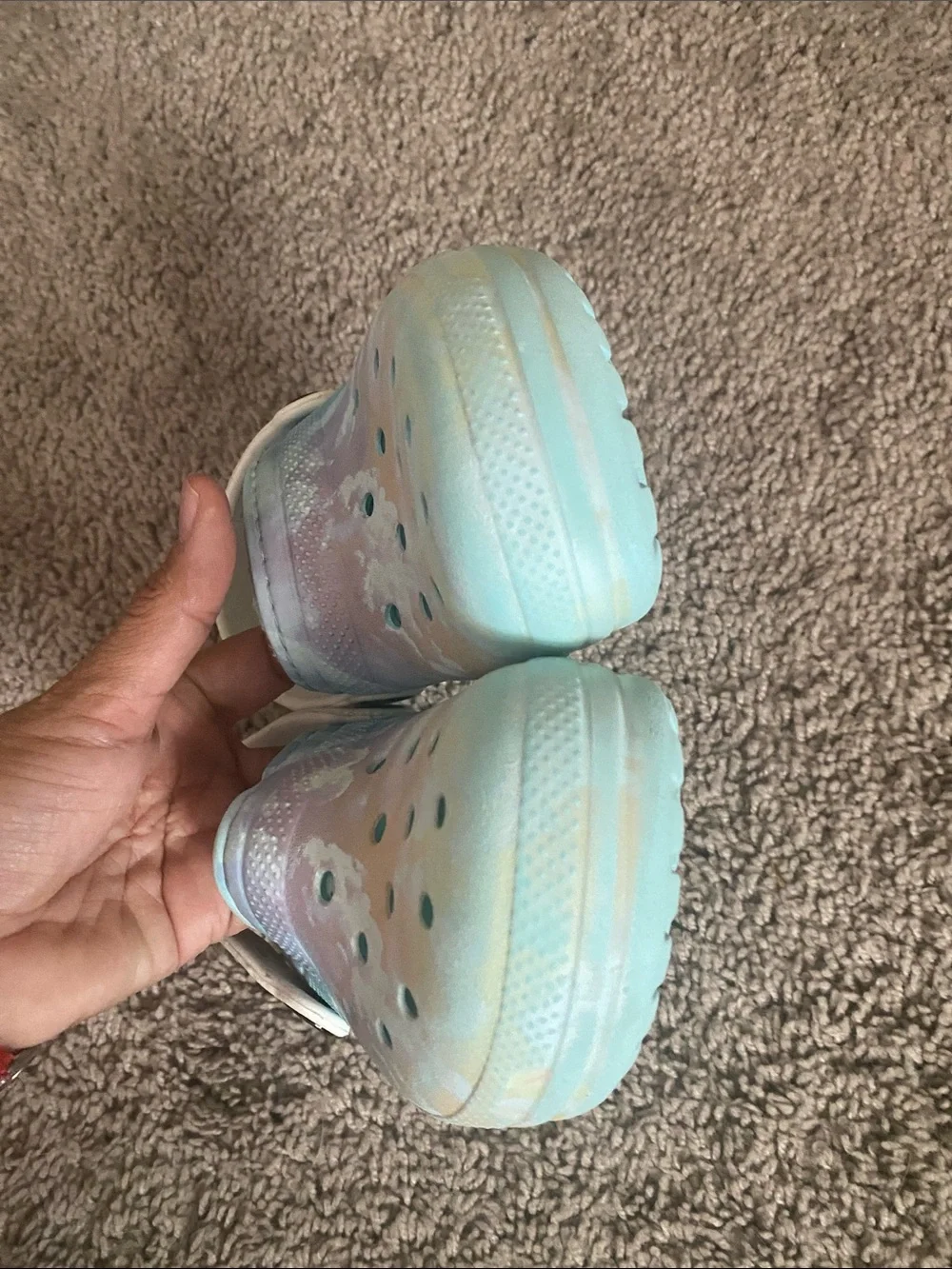 Kids Tie-Dye Foam Clog with Soft Lining - Pastel Blue